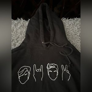 Hoodie- Black - 70% Polyester- Dolan Twins -